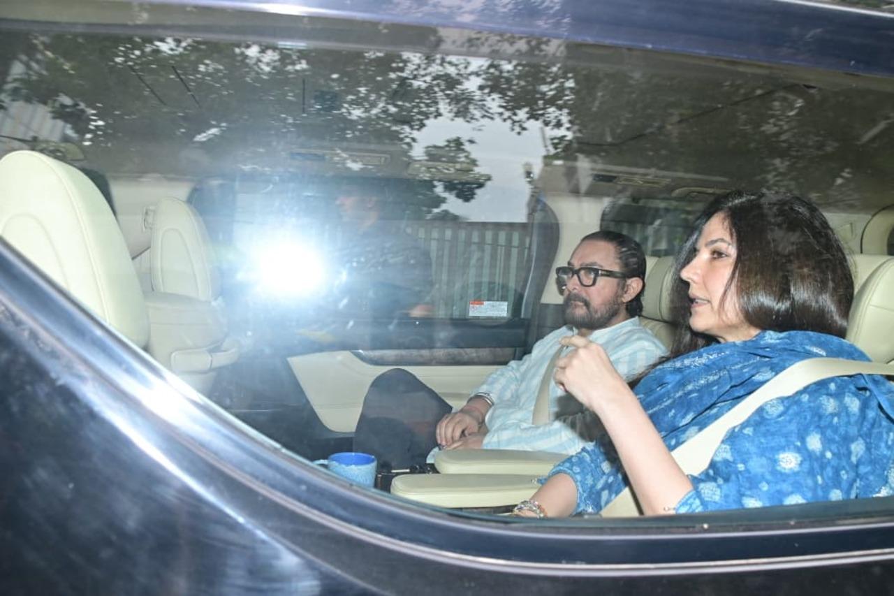 Aamir Khan and his girlfriend Gauri Spratt spotted together in the city as they travelled together in a car